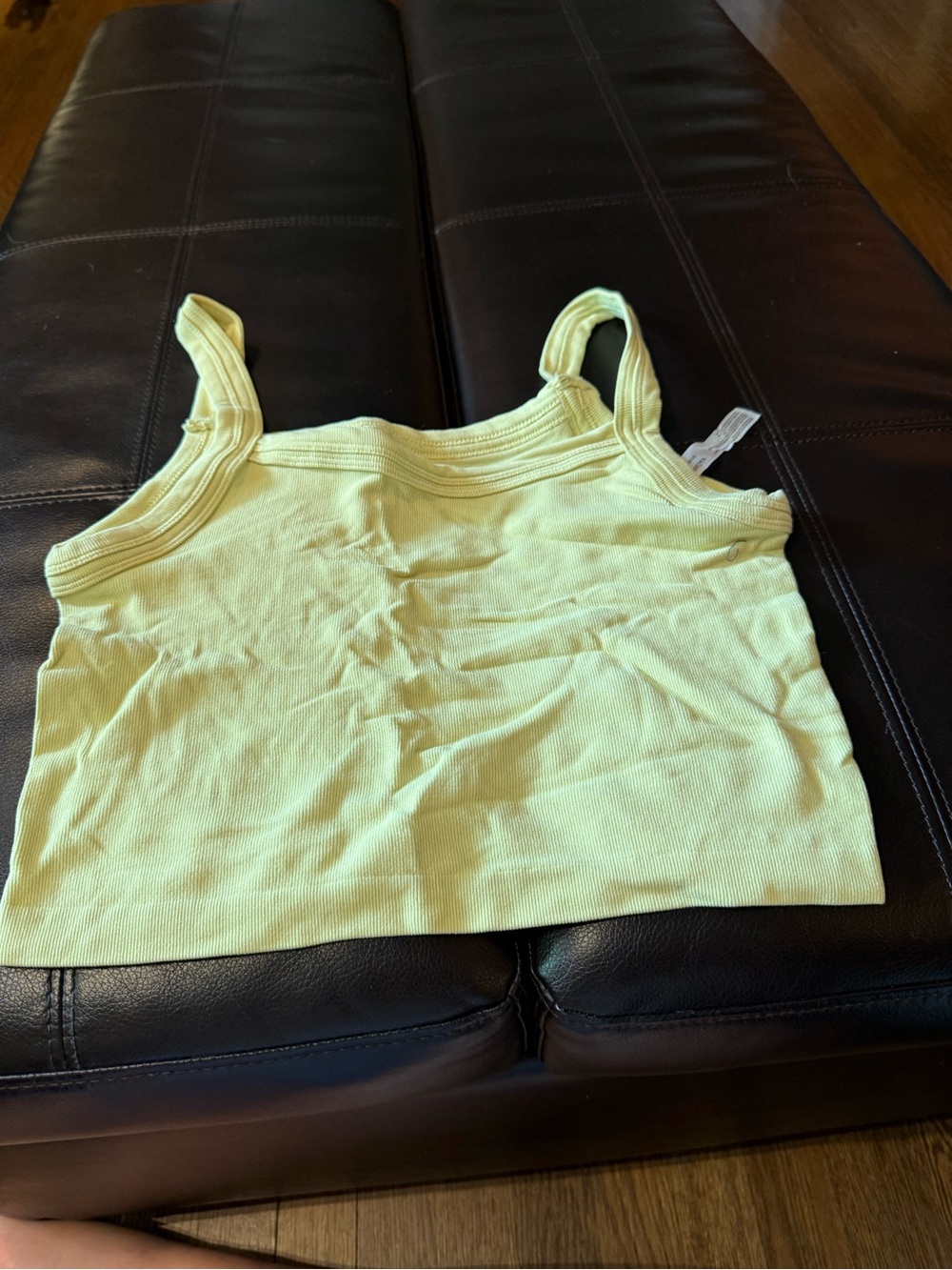 Urban Outfitters Pale Yellow Ribbed Tank